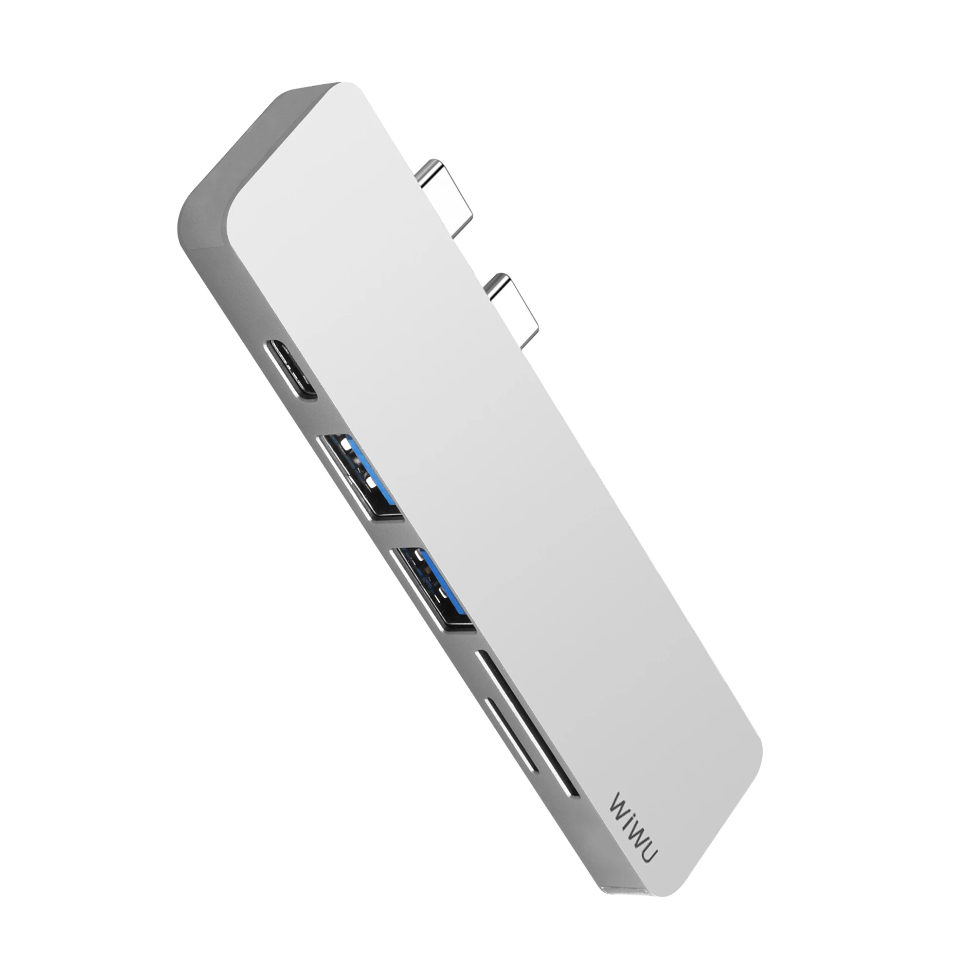 WiWU T8 Lite 5 in 1 USB-C Hub Silver