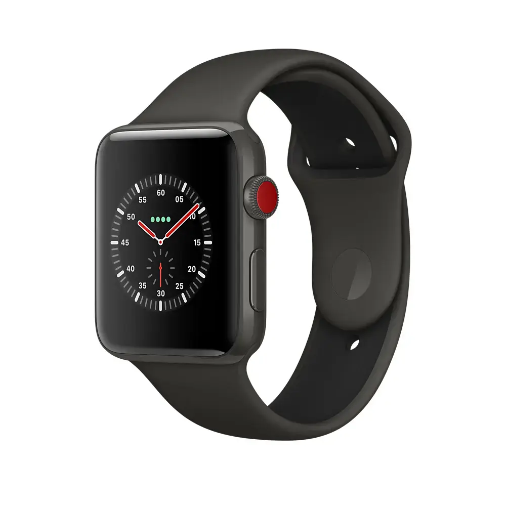 Apple Watch Edition Series 3 GPS Cellular 42mm Gray Ceramic Case with Gray Black Sport Band MQKE2 NewTime