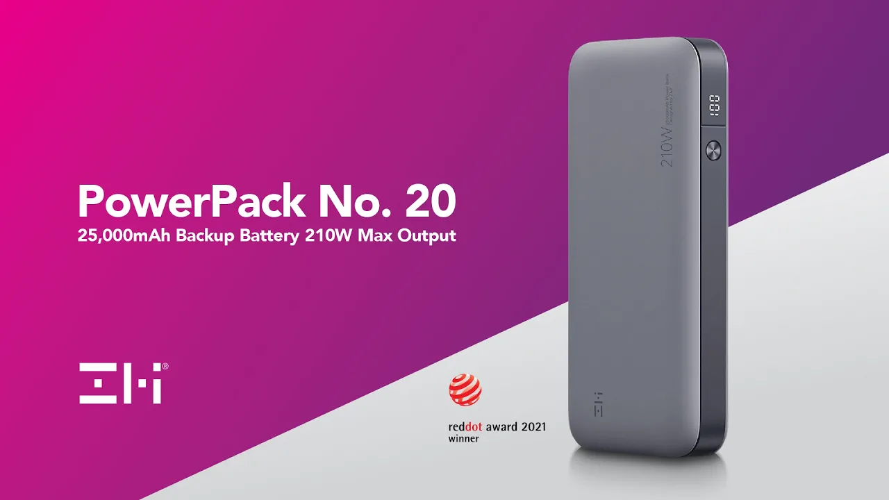 Купить Внешний аккумулятор ZMI No. 20 Model 25000 mAh 210W Backup Battery  (QB826G) выгодно в Киеве | цена и обзор в интернет магазине NewTime