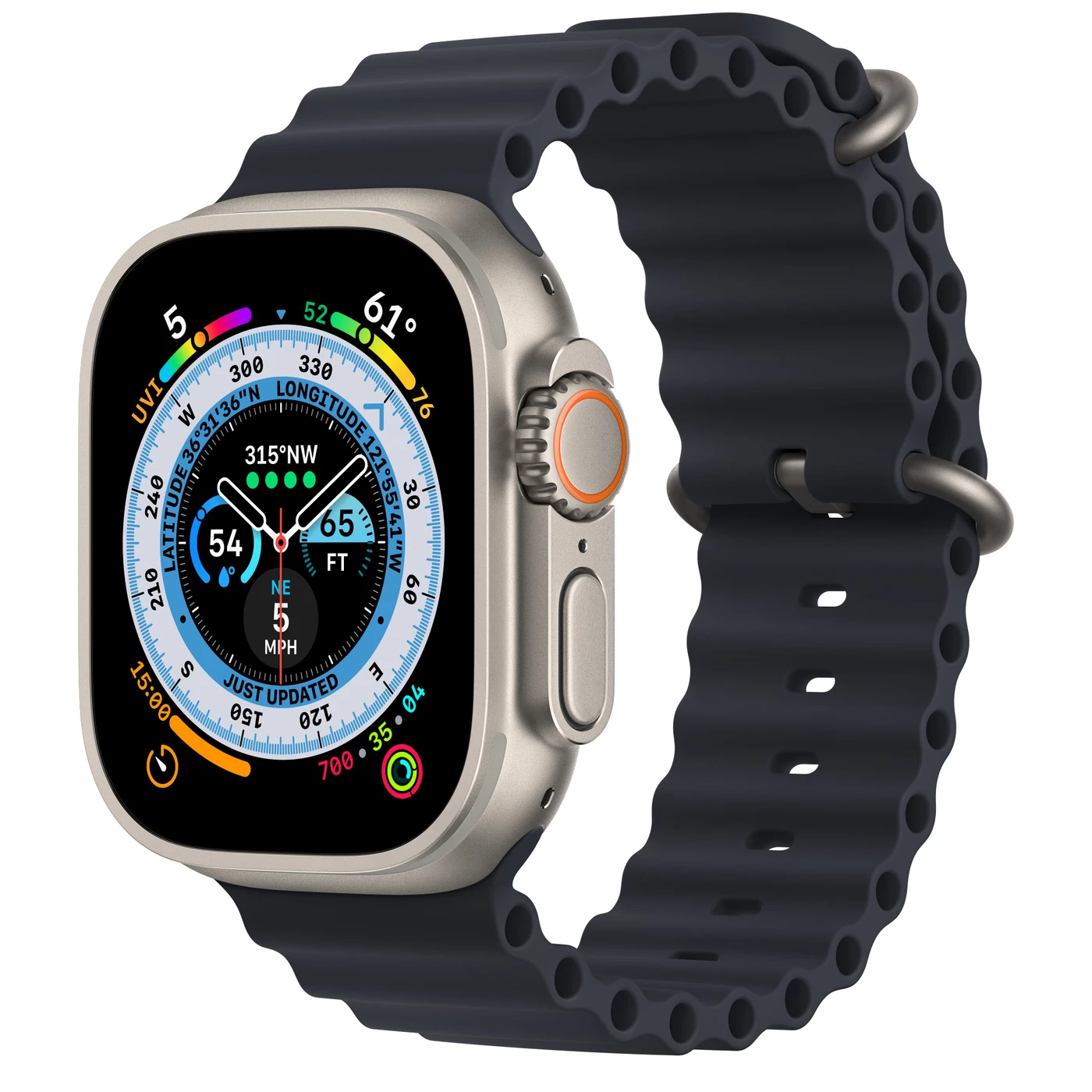 Купить Apple Watch Ultra GPS + Cellular 49mm Titanium Case with Midnight  Ocean Band (MQET3, MQFK3) выгодно в Киеве | цена и обзор в интернет  магазине NewTime