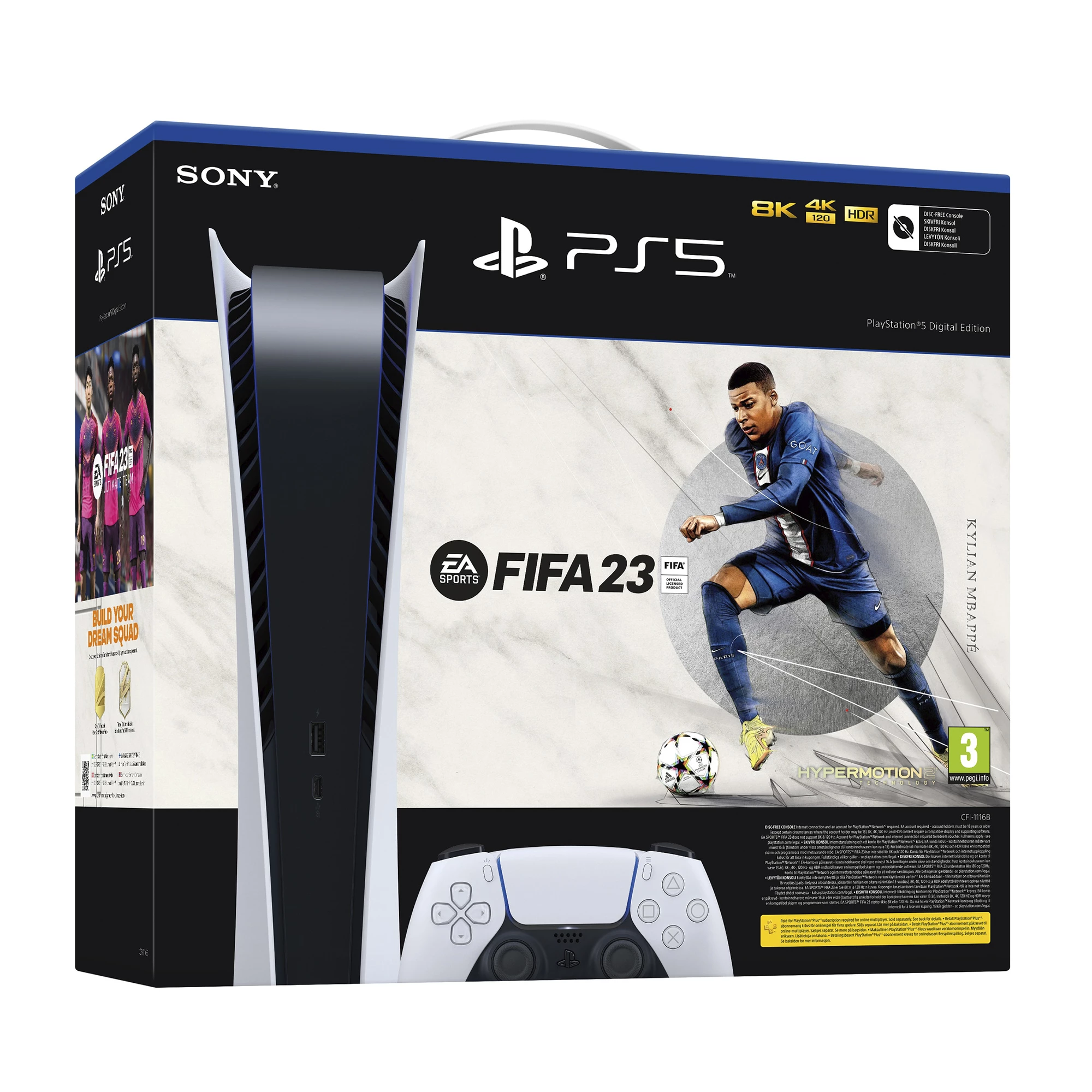 Игровая консоль Sony PlayStation 5 825GB Digital Edition - EA SPORTS FIFA 23 Bundle