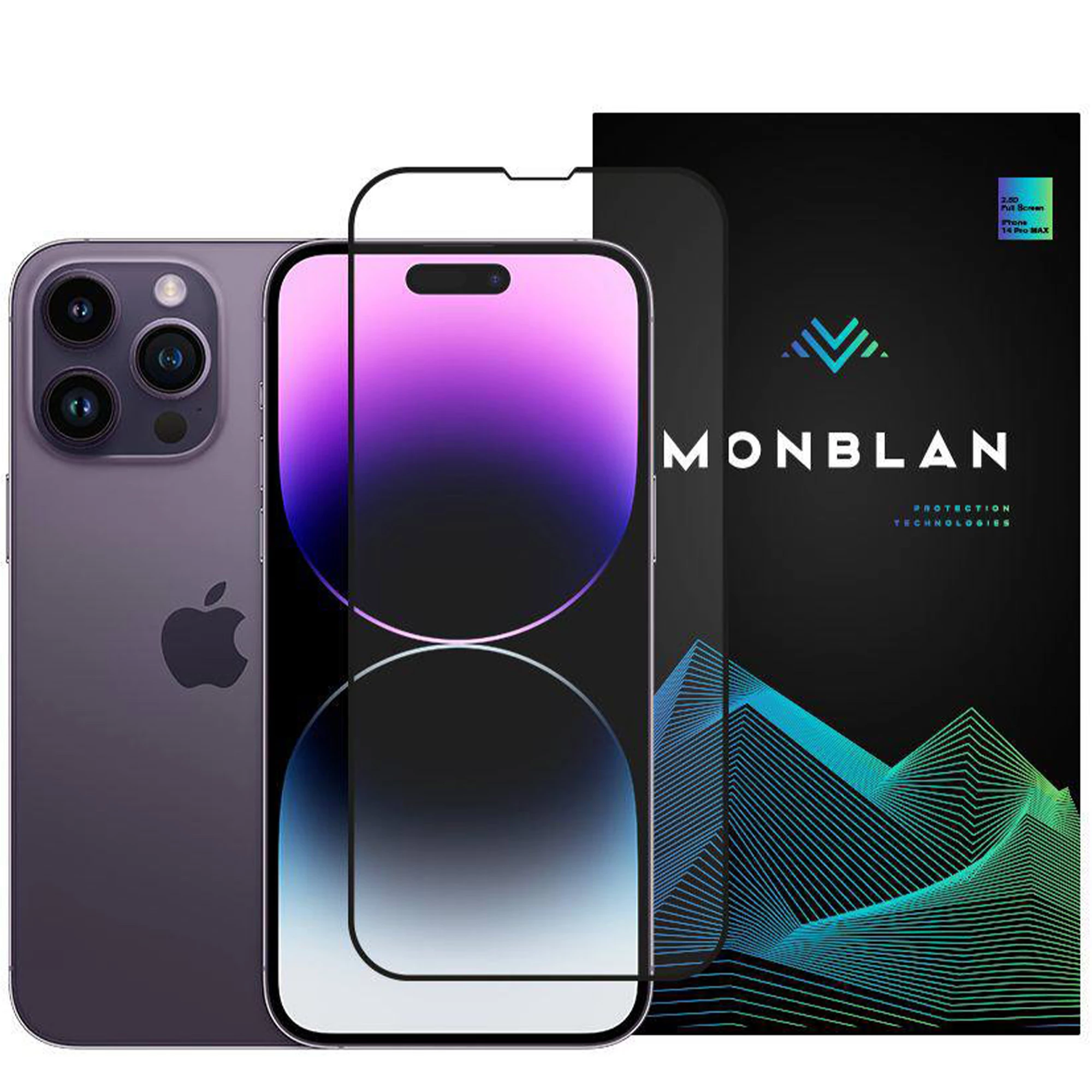 Защитное стекло Monblan Anti Static для iPhone 15 Pro - Black (00985)