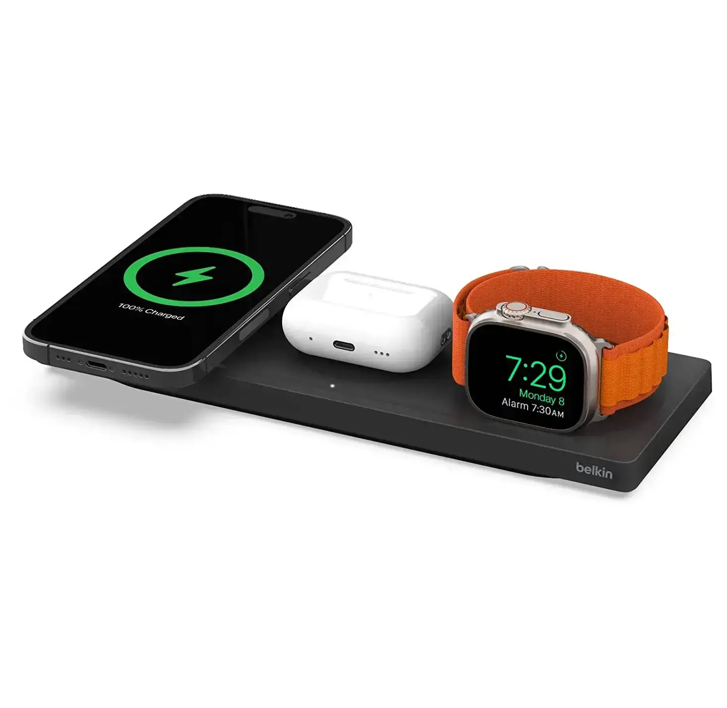 Беспроводная зарядная панель Belkin BOOST↑CHARGE PRO 3-in-1 Wireless Charging Pad with MagSafe - Black (HPU72, WIZ016vfBK) Беспроводная зарядная панель Belkin BOOST↑CHARGE PRO 3-in-1 Wireless Charging Pad with MagSafe - Black (HPU72, WIZ016vfBK)