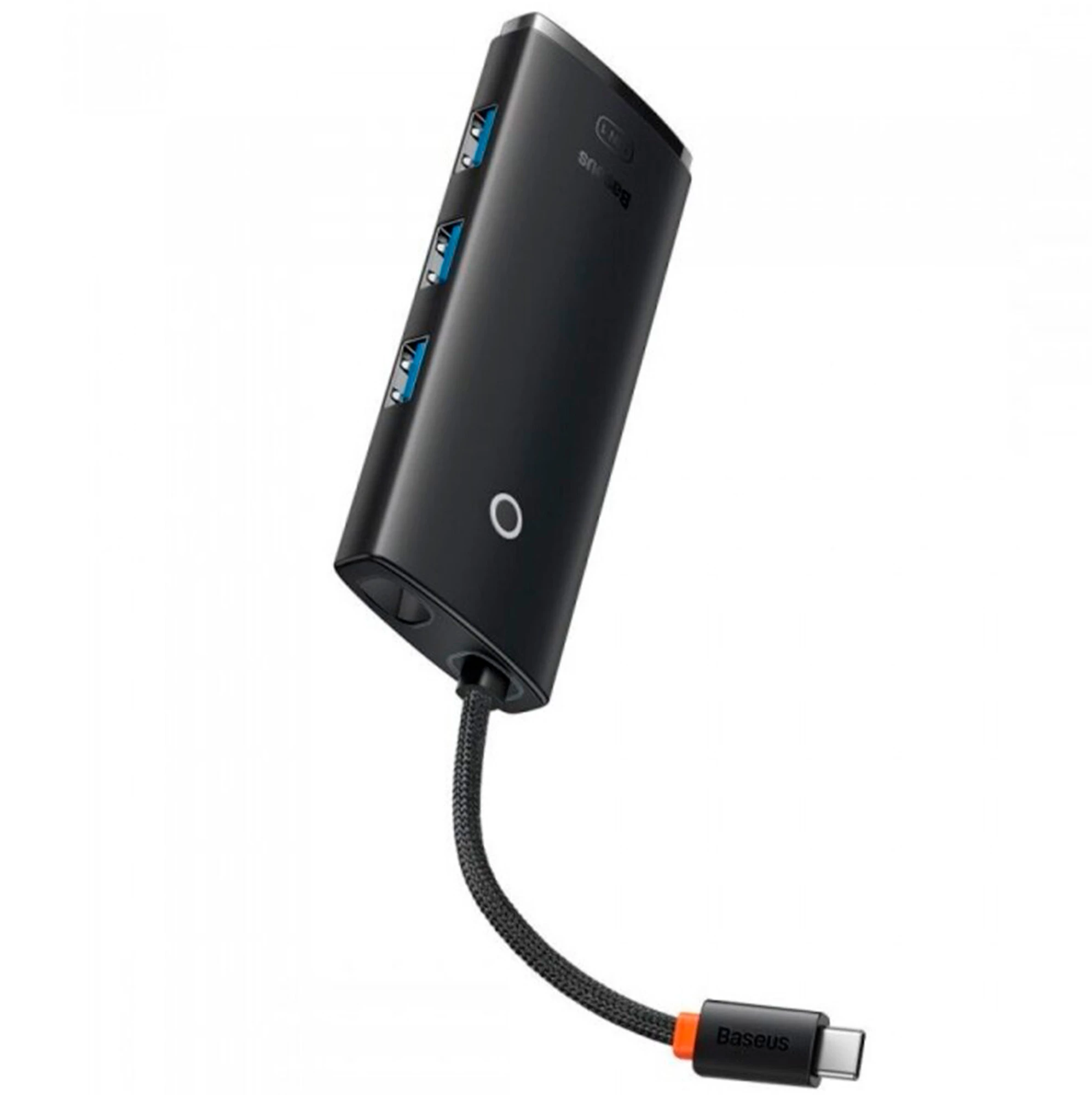 Мультипортовый адаптер Baseus Lite Series USB-C Hub 5-in-1 0.2m Black (WKQX040001)