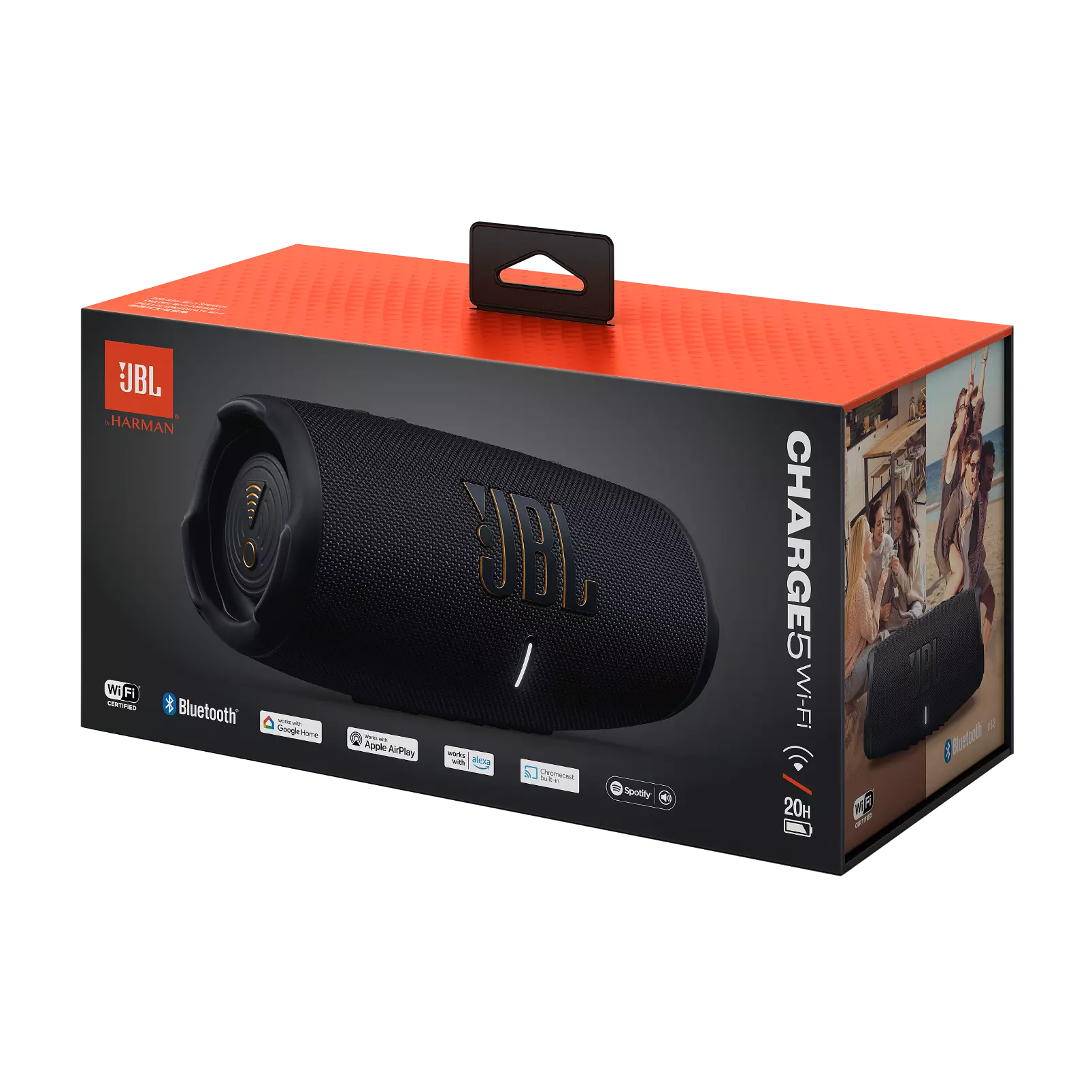 Купить Портативная колонка JBL Charge 5 Wi-Fi – Black (JBLCHARGE5WIFIBLK)  выгодно в Киеве | цена и обзор в интернет магазине NewTime