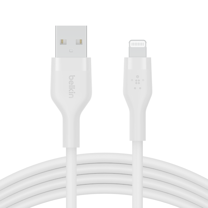Кабель Belkin BoostCharge Flex USB-A Cable with Lightning Connector 1m White (CAA008bt1MWH)