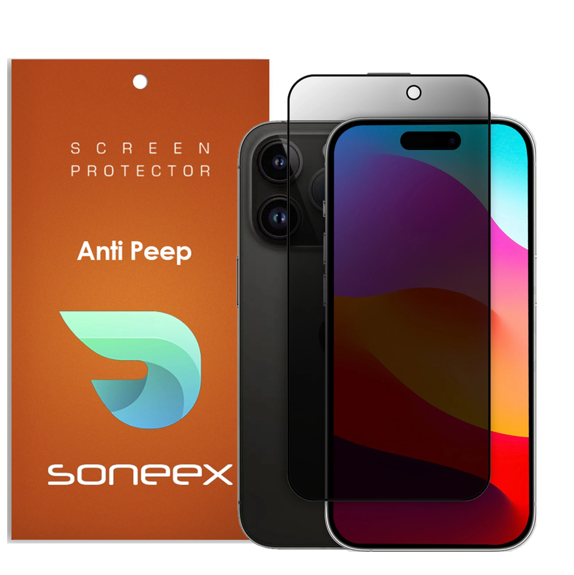 Защитное стекло конфиденциальности Soneex Pro для iPhone 15 Pro Max