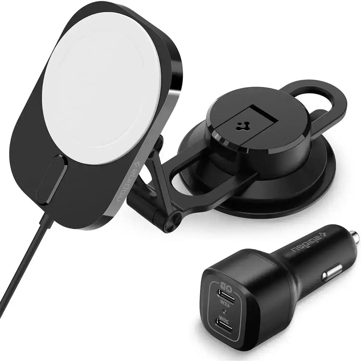 Купити Автотримач з функцією бездротової зарядки 15W Spigen OneTap