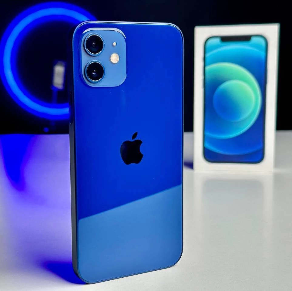USED Apple iPhone 12 Dual Sim 256GB Blue (MGH43)🔋100%(Стан - 8/10, Комплект - повний | гарантія - 1 міс.)