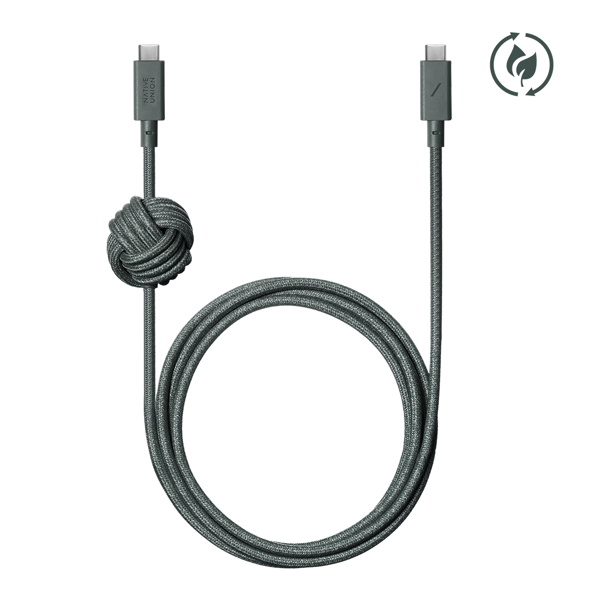 Кабель Native Union Anchor Cable USB-C to USB-C 240W Slate Green 3 m (ACABLE-C-GRN-NP)