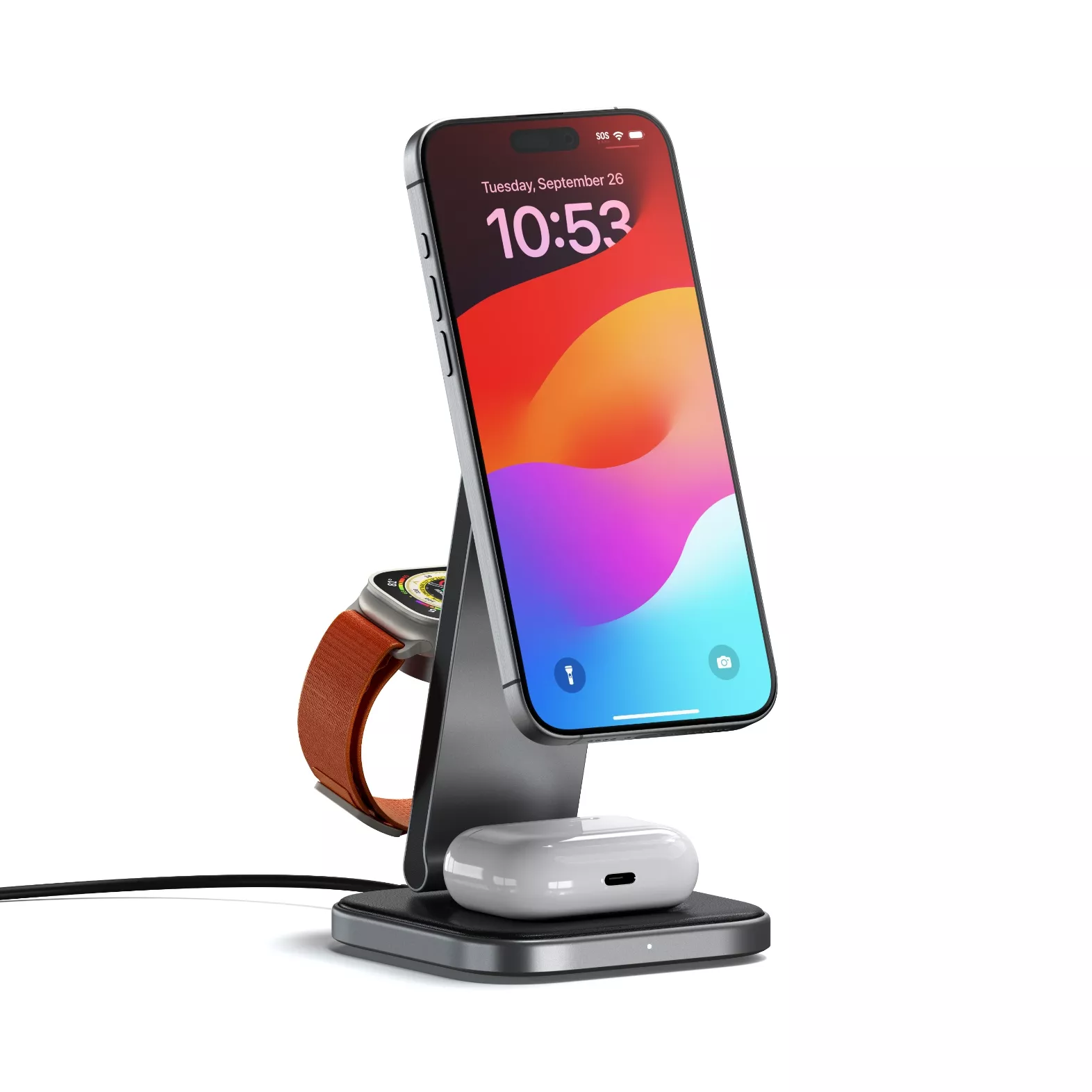 Купить Беспроводное зарядное устройство Satechi 3-in-1 Foldable Qi2  Wireless Charging Stand (ST-Q31FM-EA) выгодно в Киеве | цена и обзор в  интернет магазине NewTime