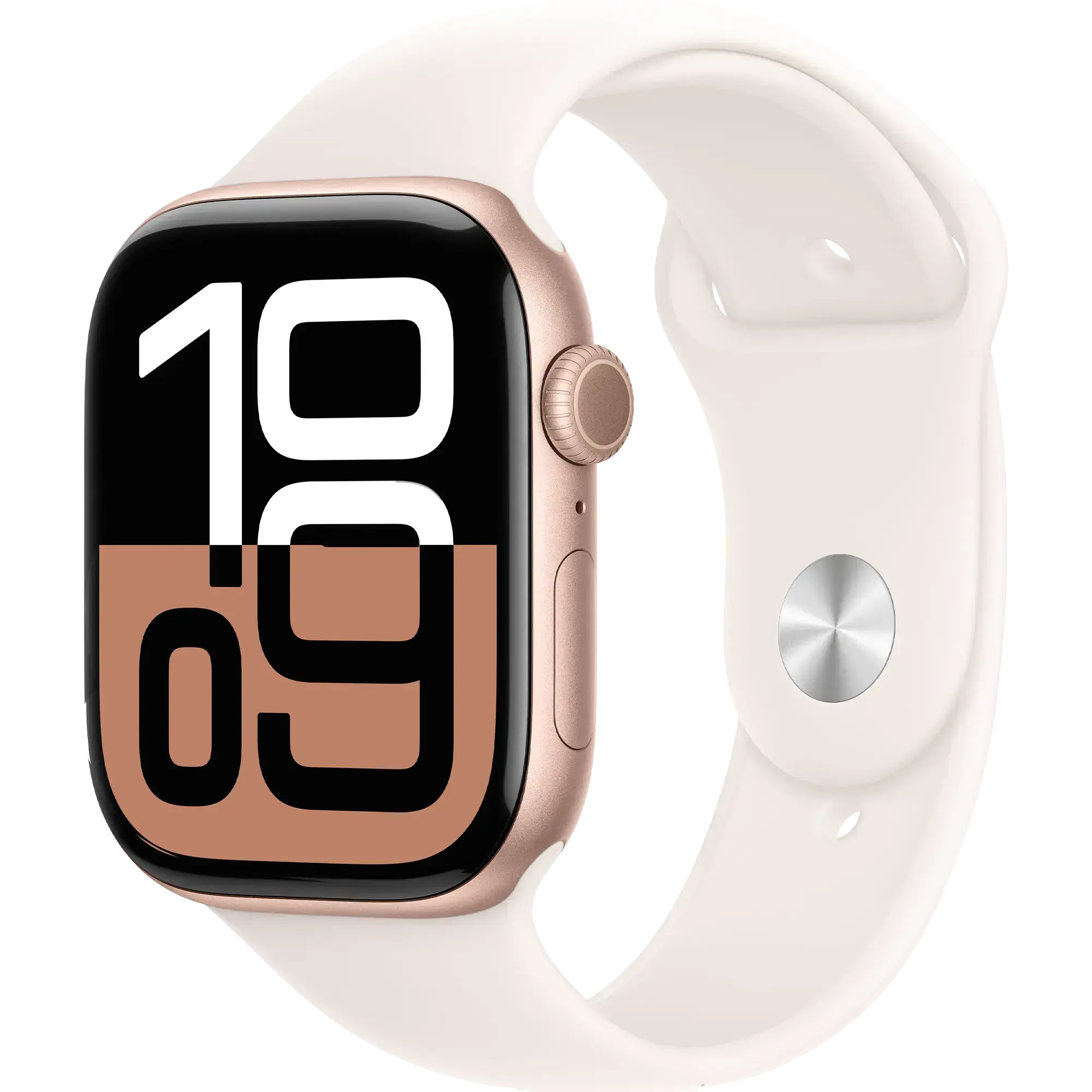 Apple Watch Series 10 GPS Cellular 42mm Rose Gold Aluminum Case with Light Blush Sport Band S M MWX93 NewTime